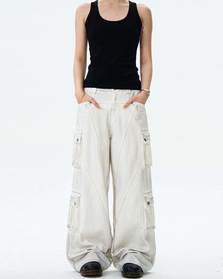 MADWITCH DECONSTRUCTED VINTAGE WORKWEAR JEANS #WHOA098