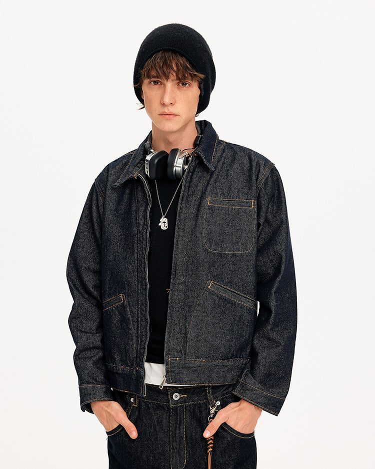 MADWITCH RAW DENIM MULTI-POCKET JACKET #CW1337