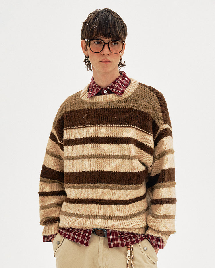 MADWITCH CONTRAST STRIPE SWEATER #91335