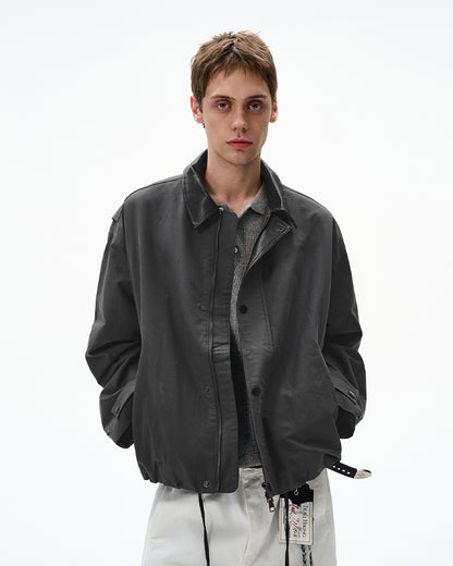 MADWITCH LEATHER-TRIMMED CASUAL TOP #M1005