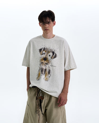 MADWITCH PUPPY PRINT TEE #990599