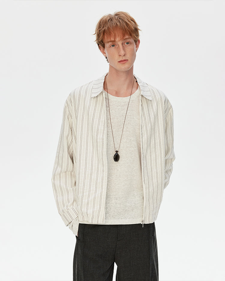 MADWITCH ZIP FRONT RELAXED SHIRT #RW213