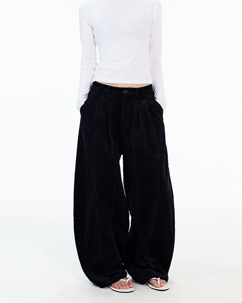MADWITCH DOUBLE PLEAT CORDUROY TROUSERS #CK6935
