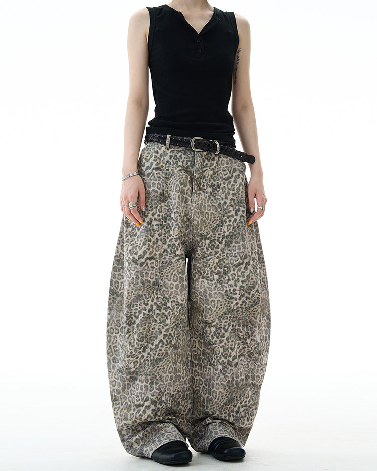 MADWITCH LEOPARD PANELED TROUSERS #A616
