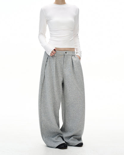 MADWITCH GREY WIDE LEG SWEATPANTS #C959