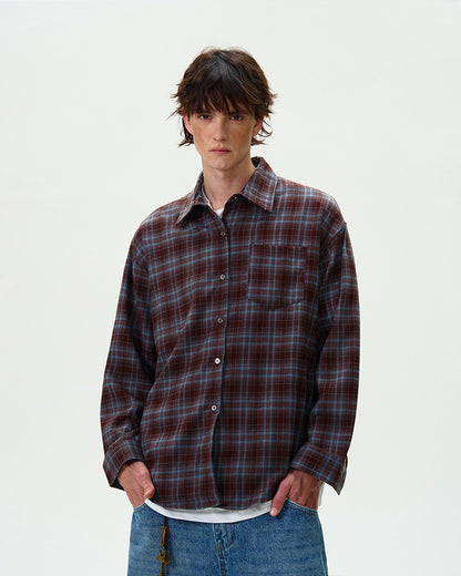 MADWITCH CASUAL PLAID SHIRT #8923