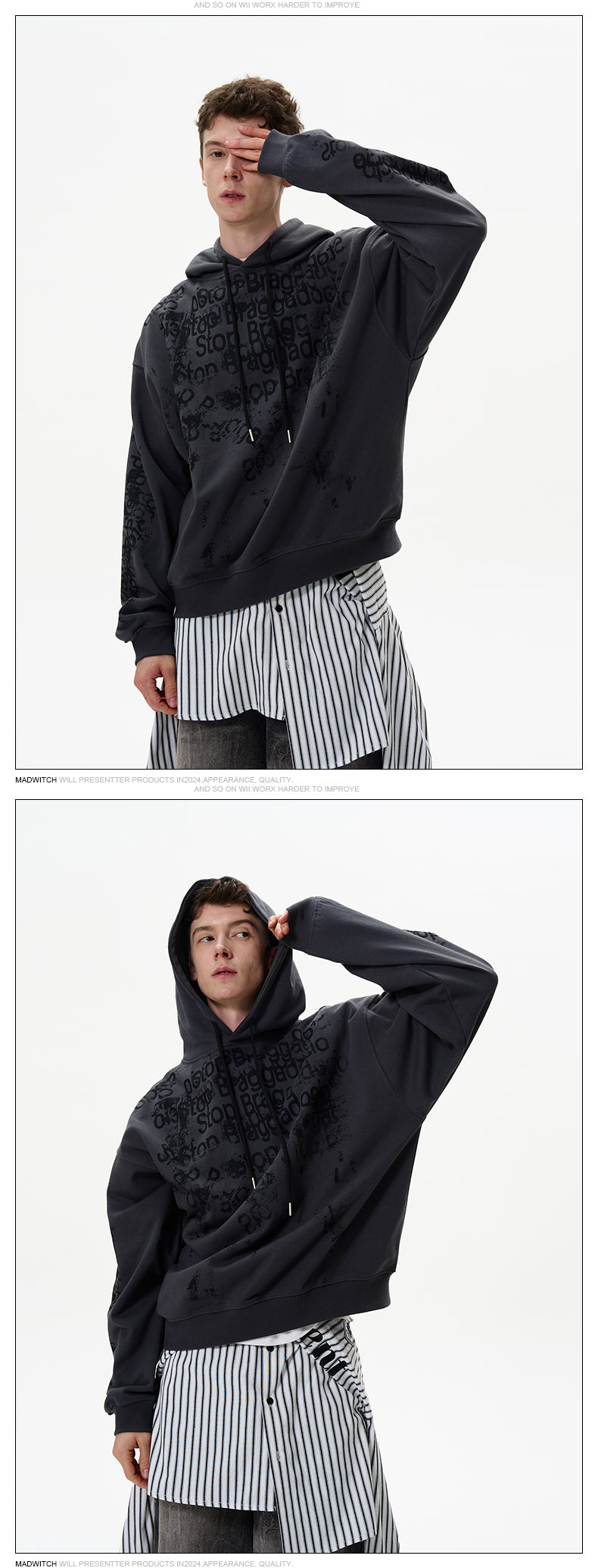 MADWITCH VINTAGE HOODED SWEATSHIRT #MD3593