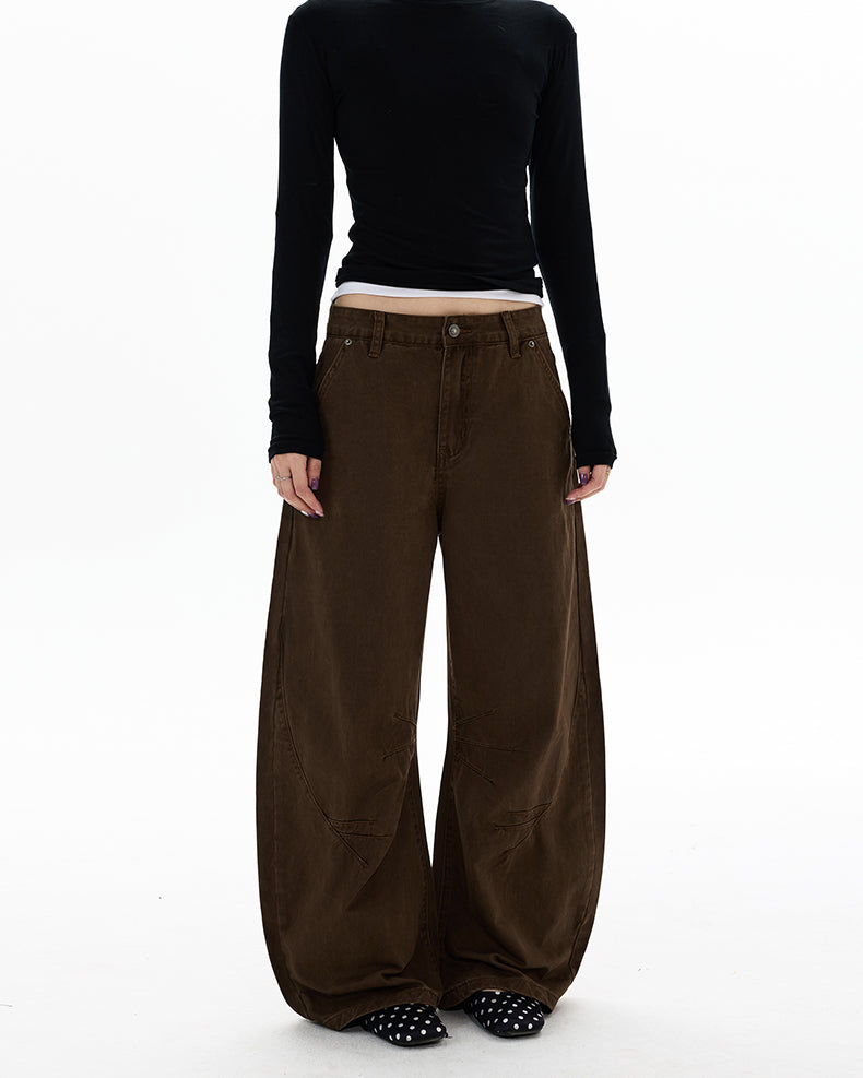 MADWITCH DECONSTRUCTED WASHED WIDE PANTS #DR7701