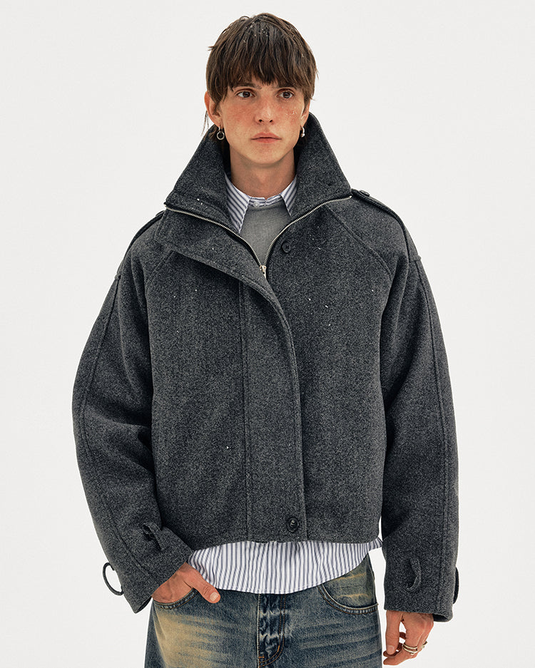 MADWITCH WOOL BOX PARKA #MY162