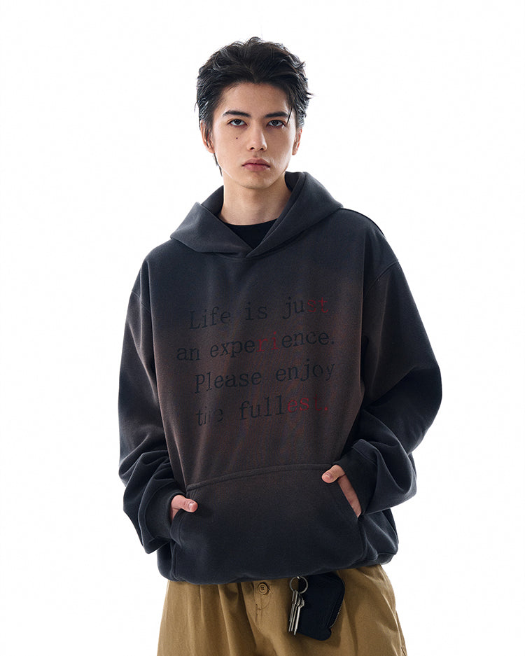 MADWITCH LETTER PRINT HOODIE #RH186