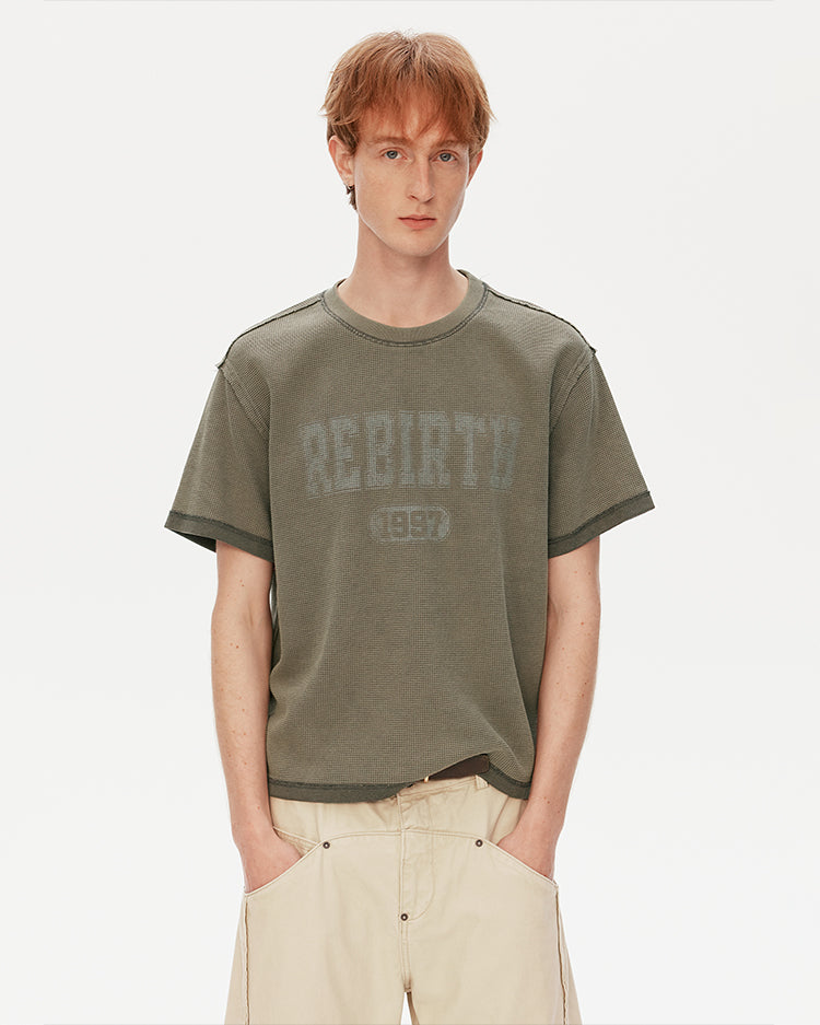 MADWITCH VINTAGE LETTER TEE #AW26020