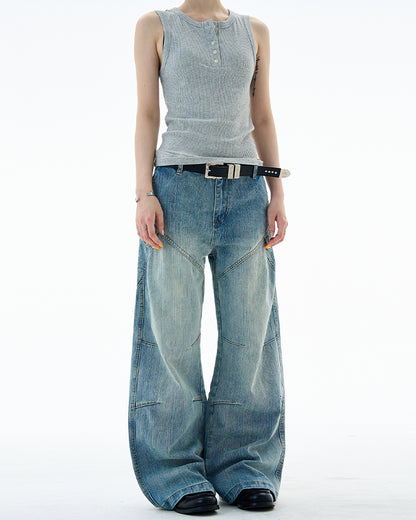 MADWITCH SLUB WASH DENIM PANTS #G6847