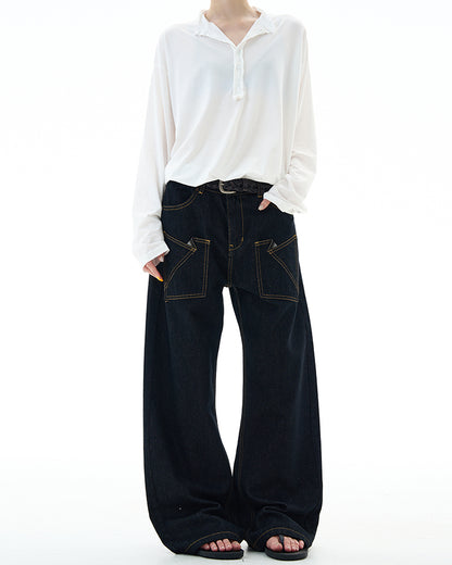 MADWITCH REVERSIBLE DENIM JEANS #DR8217