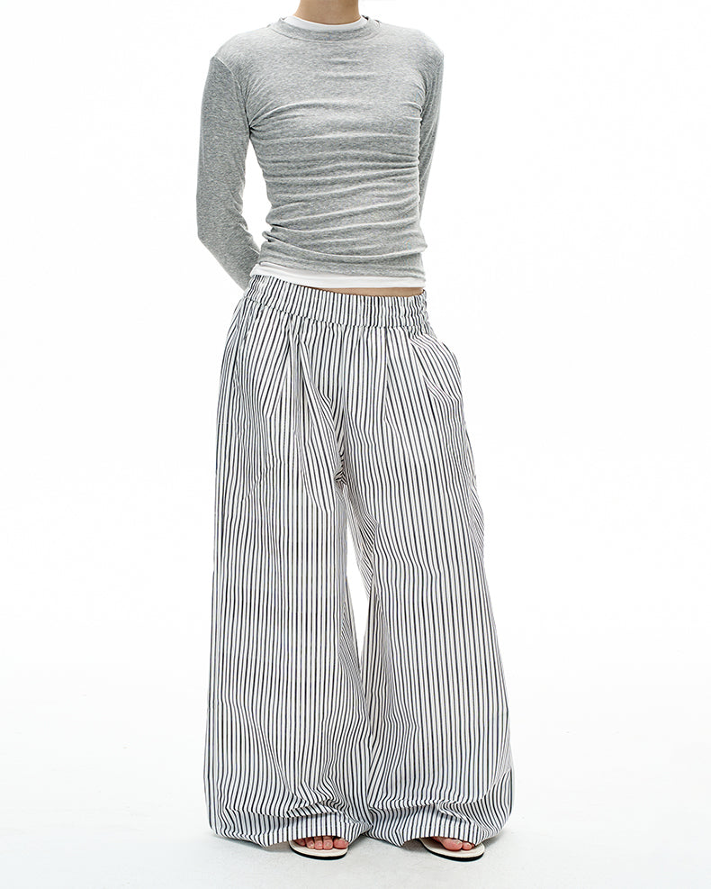 MADWITCH LAZY STRIPE TROUSERS #C935