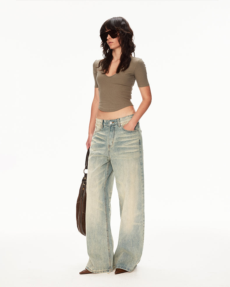 MADWIT YELLOW WASH BAMBOO JEANS #DR8816