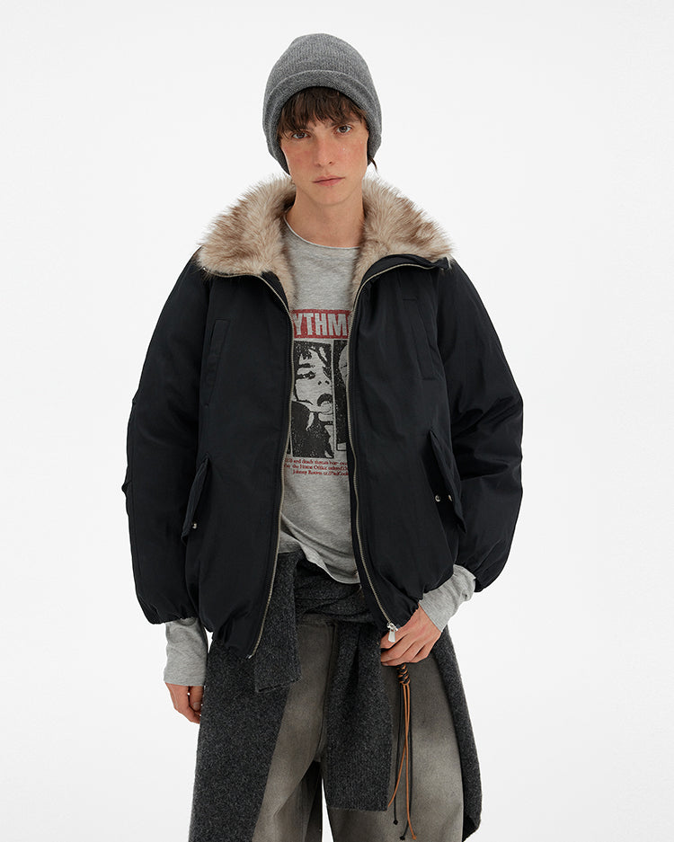 MADWITCH VINTAGE CARGO FUR PARKA #MF8618