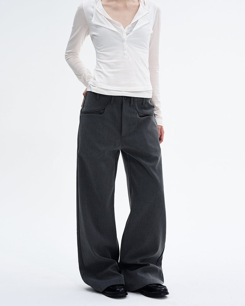 MADWITCH DRAPE STRAIGHT TROUSERS #GPC6895