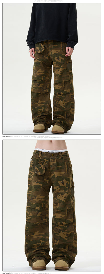 MADWITCH CAMOUFLAGE STRAIGHT LEG WORK PANTS #DCC808