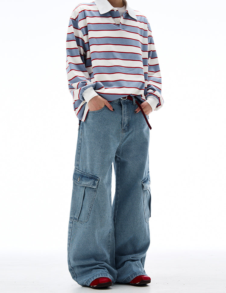 MADWITCH BAGGY WIDE-LEG WORKWEAR JEANS #CK3393