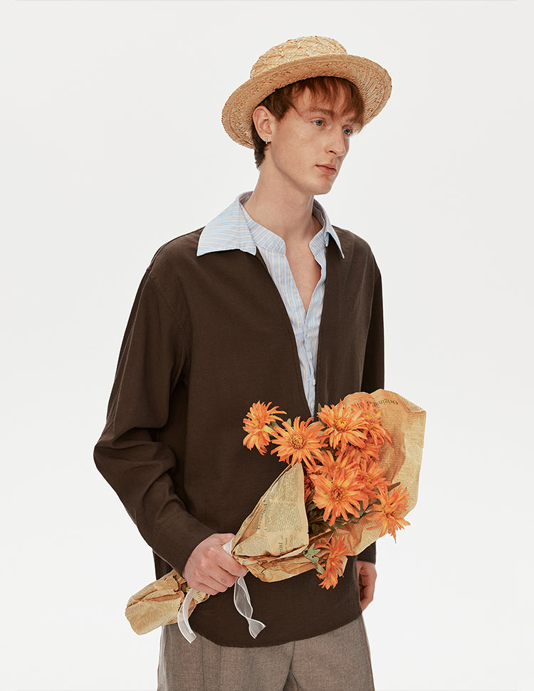 MADWITCH COLORBLOCK STRIPE SHIRT #UTU043