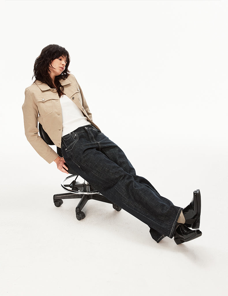 MADWIT VINTAGE RAW WIDE JEANS #GPC9782