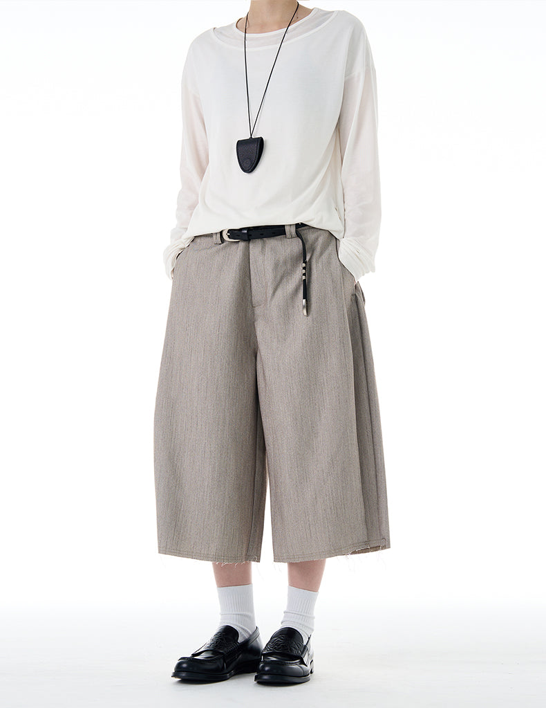 MADWITCH RAW HEM MINIMAL TROUSERS #CK257D