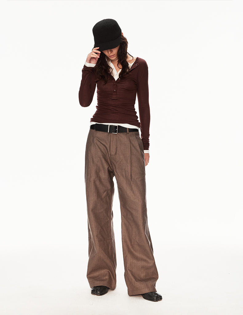 MADWIT HERITAGE PLEATED TROUSERS #GPH6937