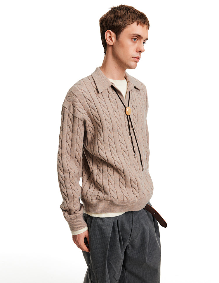 MADWITCH TWIST COLLAR KNIT #C2509Q25