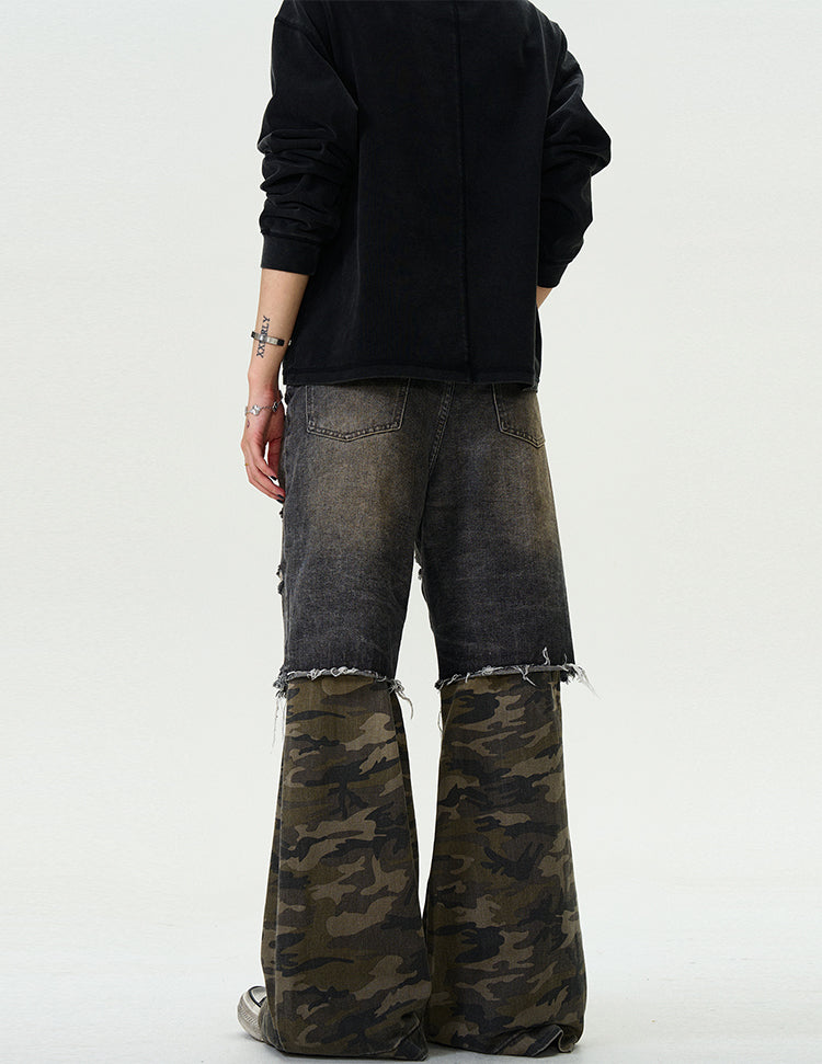 MADWITCH PATCHWORK DISTRESSED DENIM #G6605