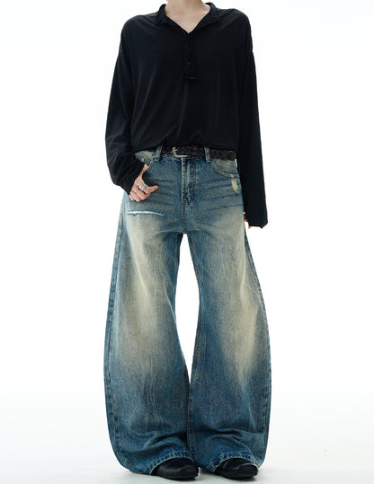 MADWITCH WASHED DISTRESSED JEANS #G6861