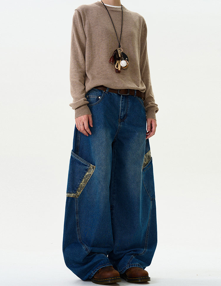 MADWITCH CAMOUFLAGE PATCHWORK PANTS #L467