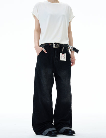 MADWITCH VINTAGE WASH STRAIGHT LEG JEANS #RK157