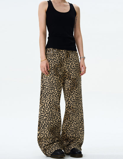 MADWITCH LEOPARD PRINT BOOTCUT CASUAL PANTS #WHOA097