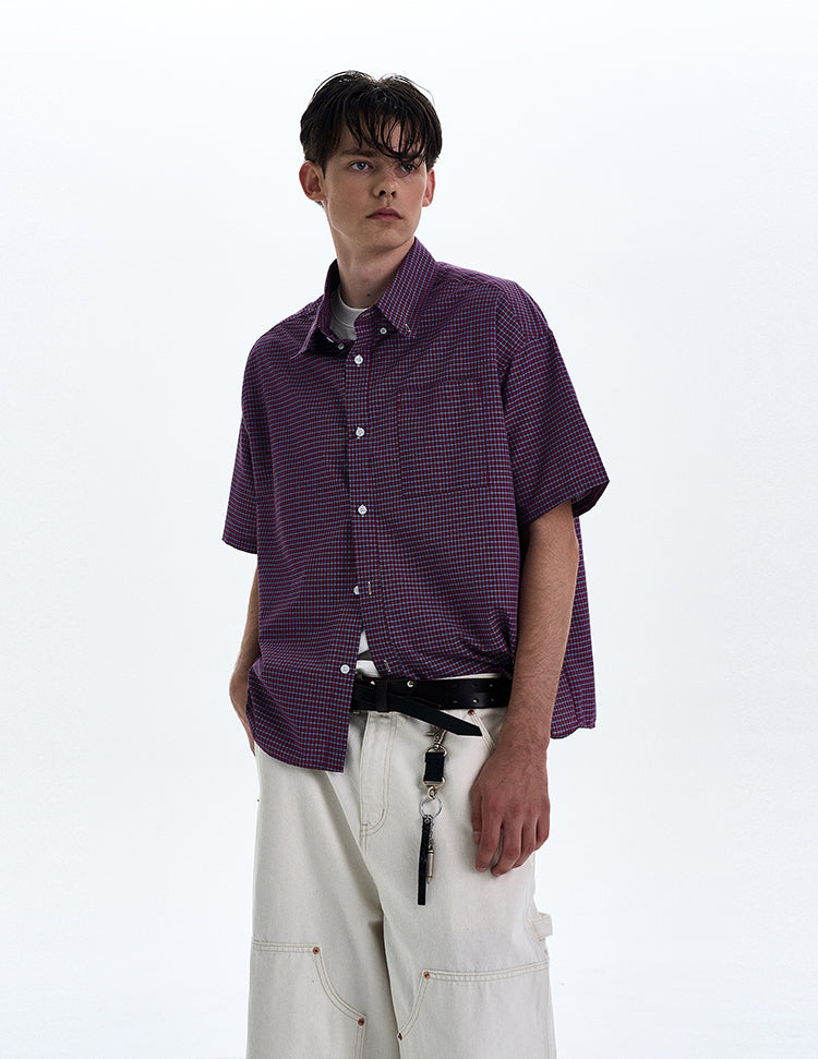 MADWITCH VINTAGE PLAID SHIRT #CR223