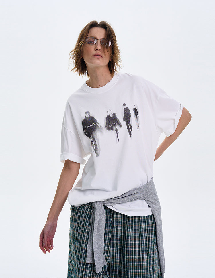 MADWITCH VERSATILE VIBE PRINT T-SHIRT #329