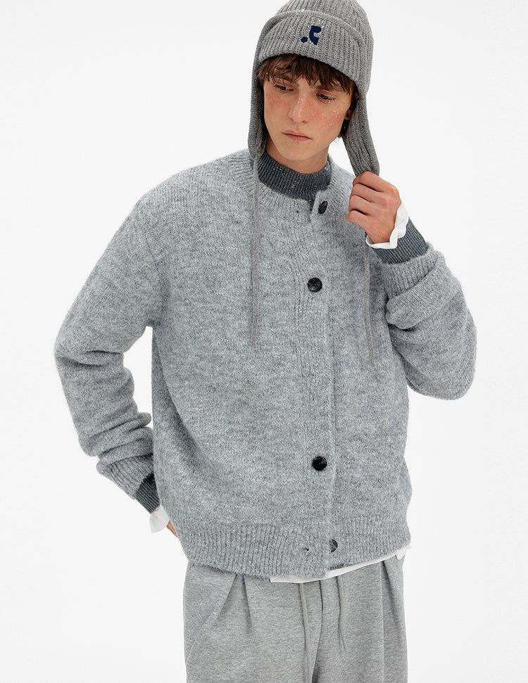 MADWITCH ATMOSPHERIC BUTTONED WOOL CARDIGAN #27399