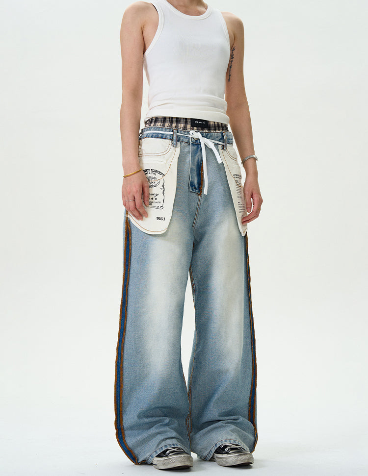 MADWITCH ORIGINAL WASHED DENIM PANTS #G6615