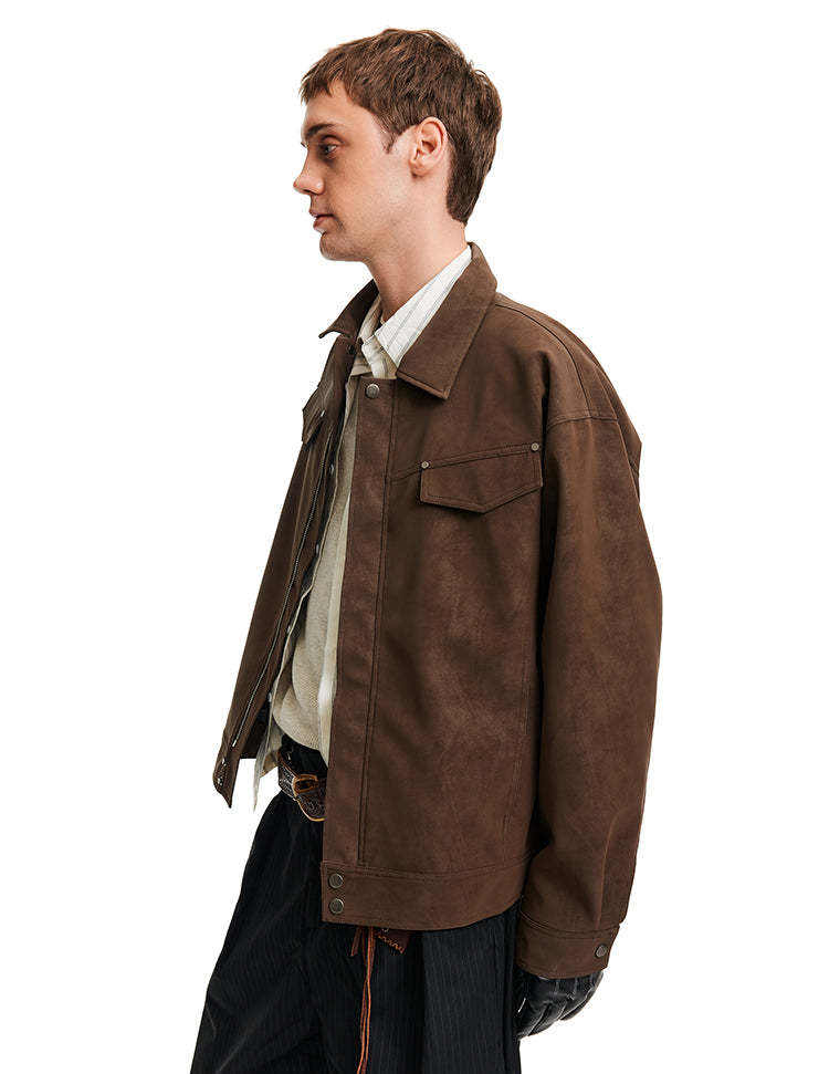MADWITCH BARN SUEDE JACKET #C346Q25