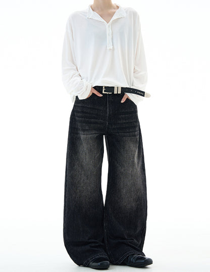 MADWITCH UNISEX HIGH STREET WIDE LEG JEANS #G6669-2