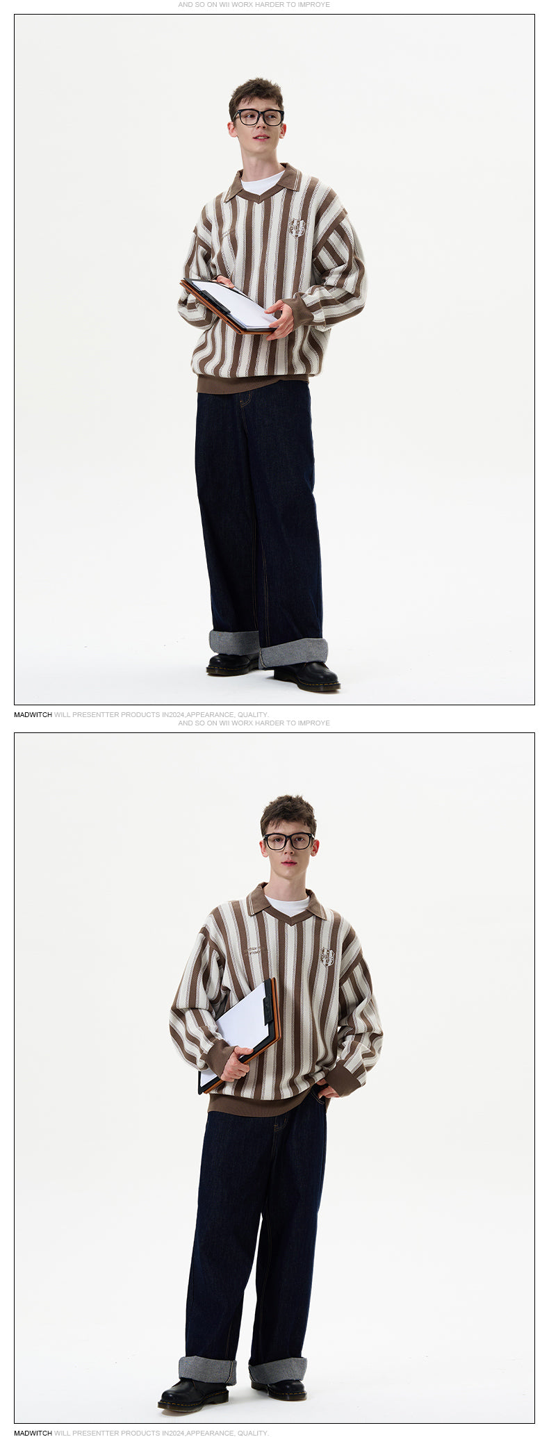 MADWITCH VINTAGE STRIPED JERSEY #12427Q24