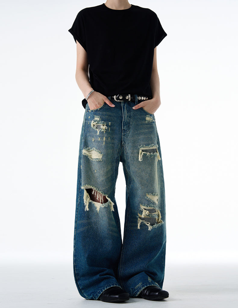 MADWITCH RIPPED DENIM PANTS #DR9691