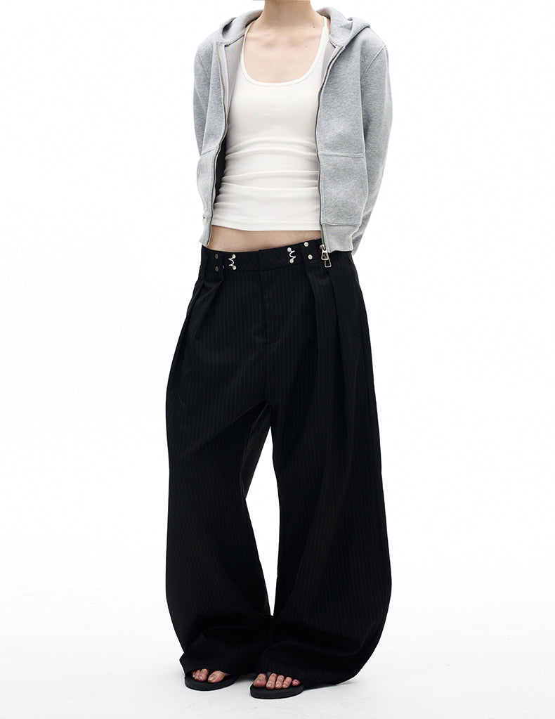 MADWITCH VINTAGE STRIPED WIDE PANTS #CK6857