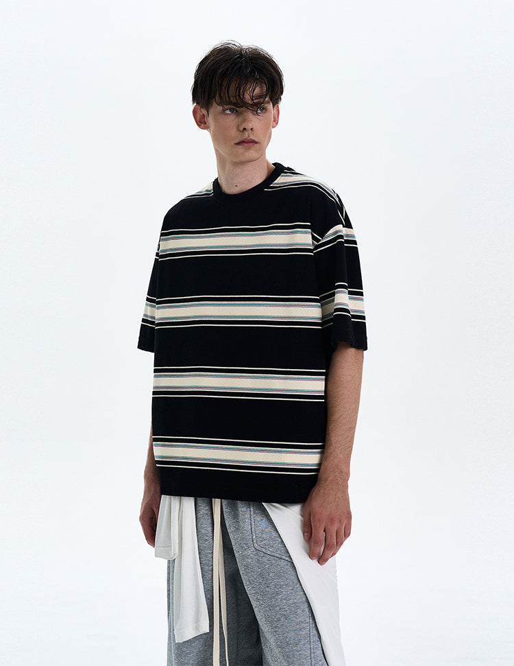 MADWITCH STRIPED SHORT SLEEVE SHIRT #27325