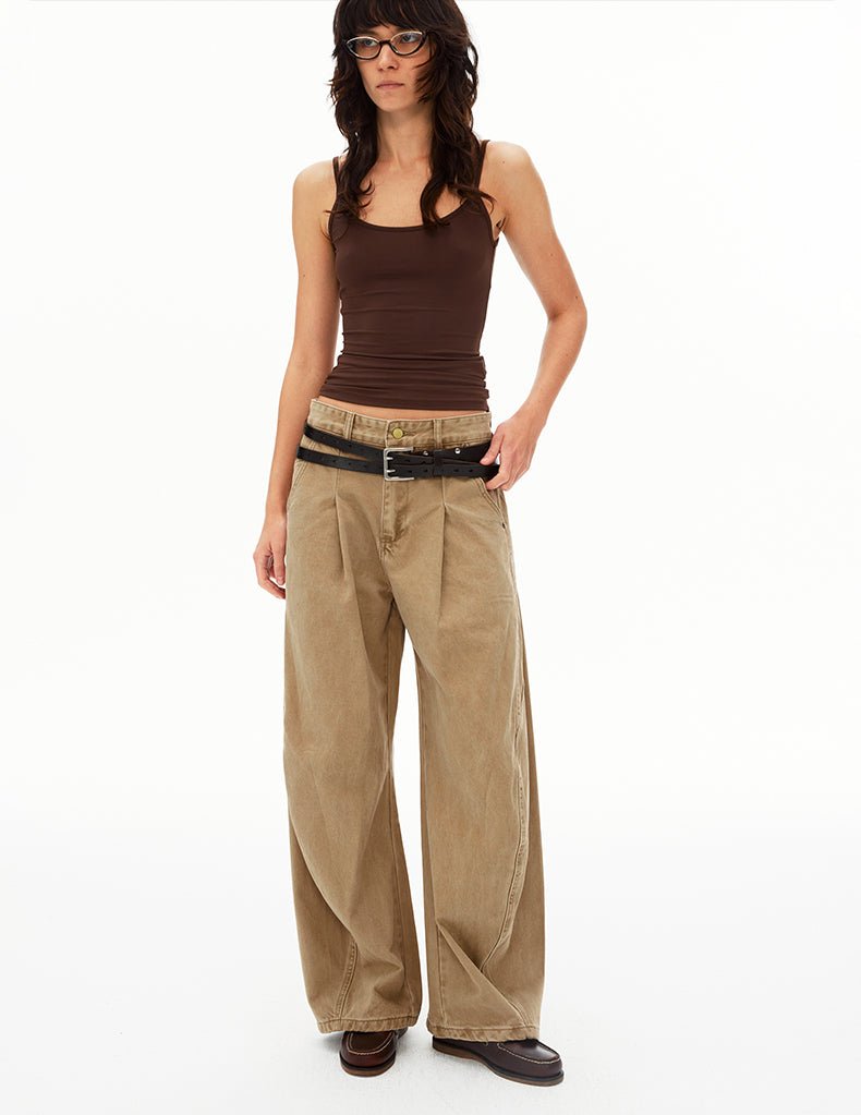 MADWIT WIDE CURVED PANTS CK3615 - MadWitch Store