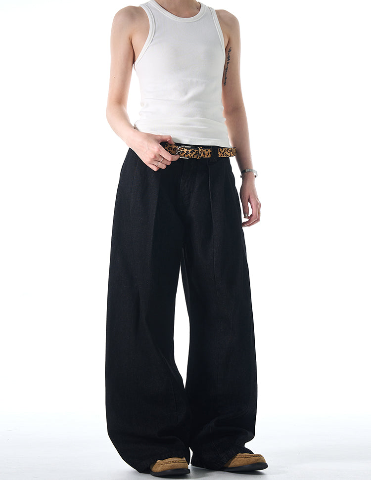 MADWITCH DOUBLE-PLEAT CASUAL JEANS #G6652