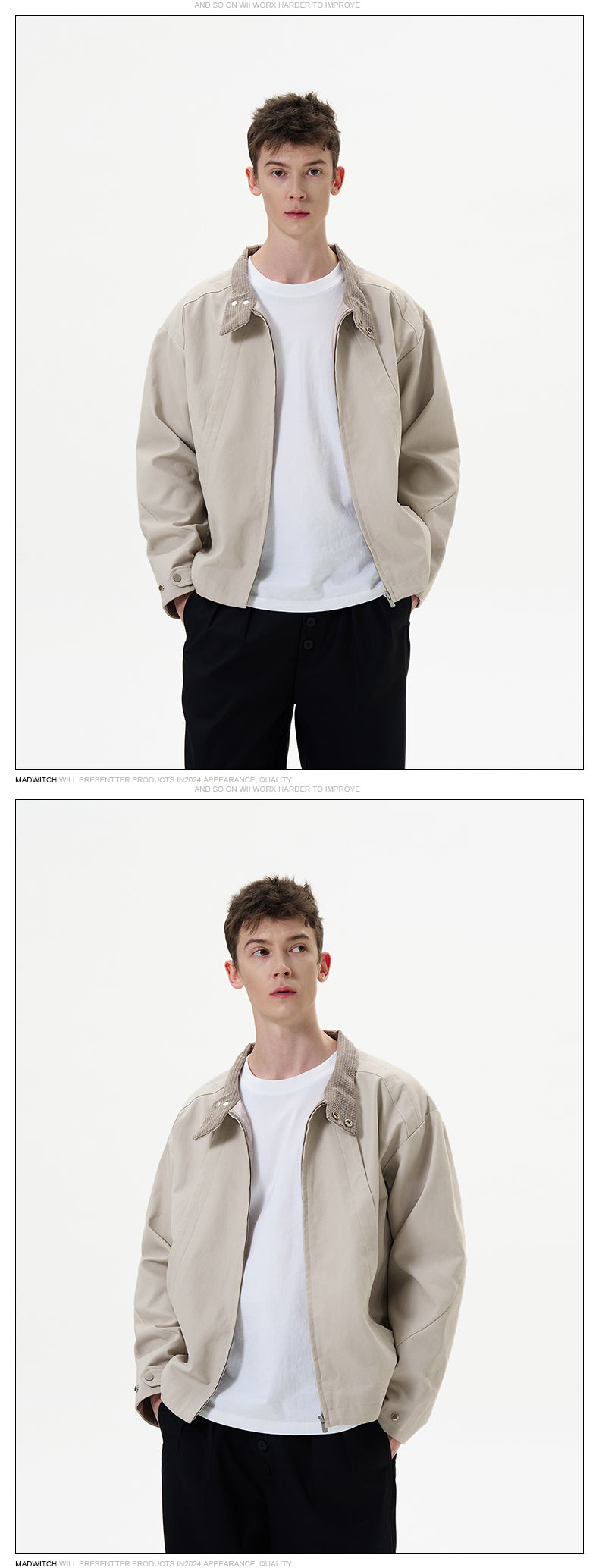 MADWITCH SIMPLE TURN-DOWN COLLAR JACKET #DC0142