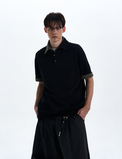 MADWITCH PLAID TURN-DOWN COLLAR SHORT SLEEVE SHIRT #C1768C25