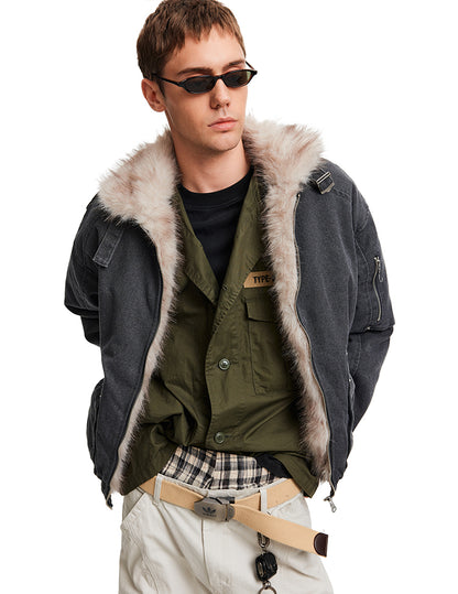 MADWITCH DENIM PILE PARKA #BM350
