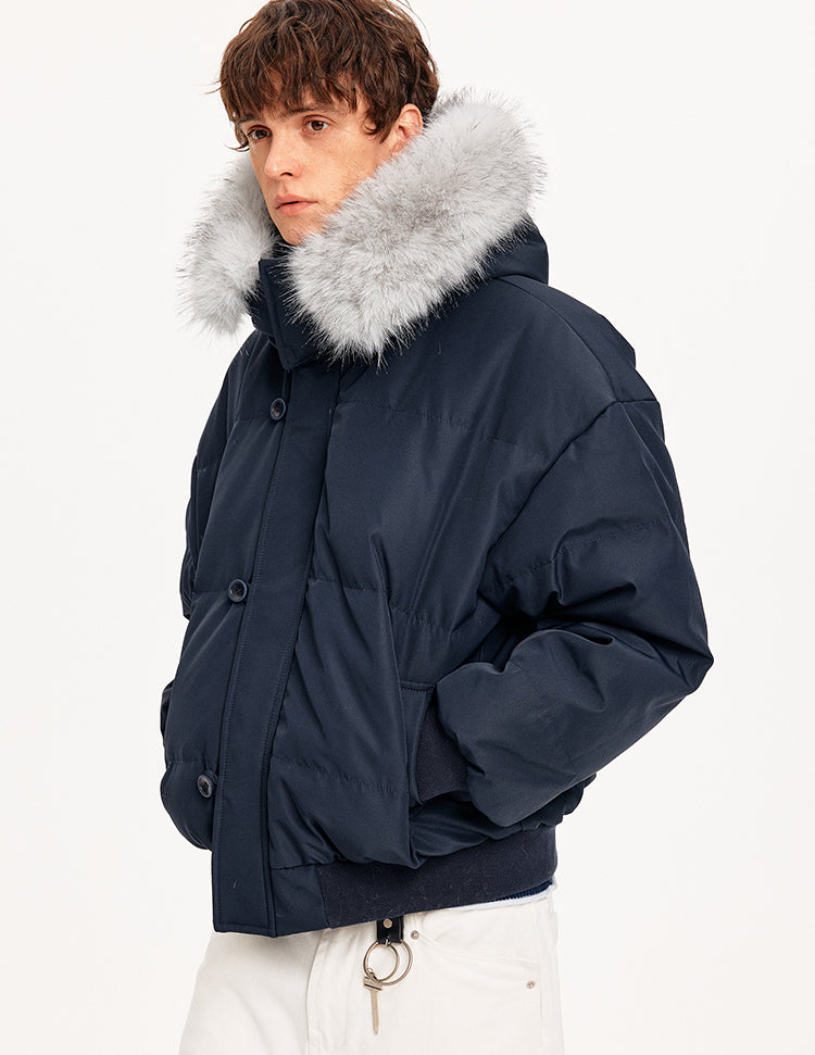MADWITCH HOODED MINIMALIST DOWN JACKET #630321