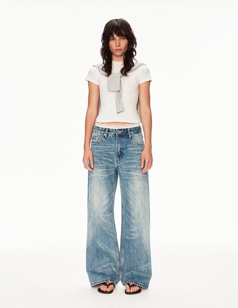 MADWIT VINTAGE STRAIGHT JEANS #GPC5590